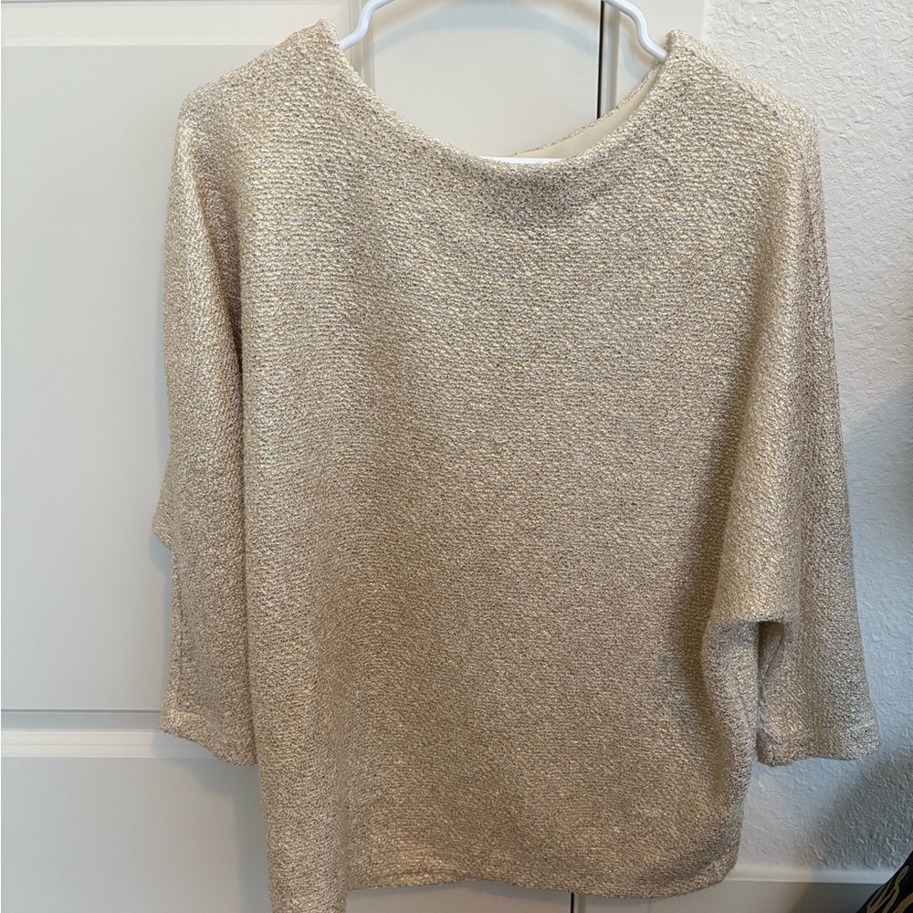 Women's gold flecked sweater